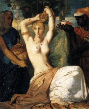 Die Toilette von Esther romantische Theodore Chasseriau Nacktheit Ölgemälde